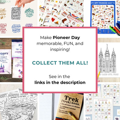 Pioneer Bingo Game Printable Activities Latterday Saints Church History LDS Primary Games Youth Group Entertainment Come Follow Me Helps