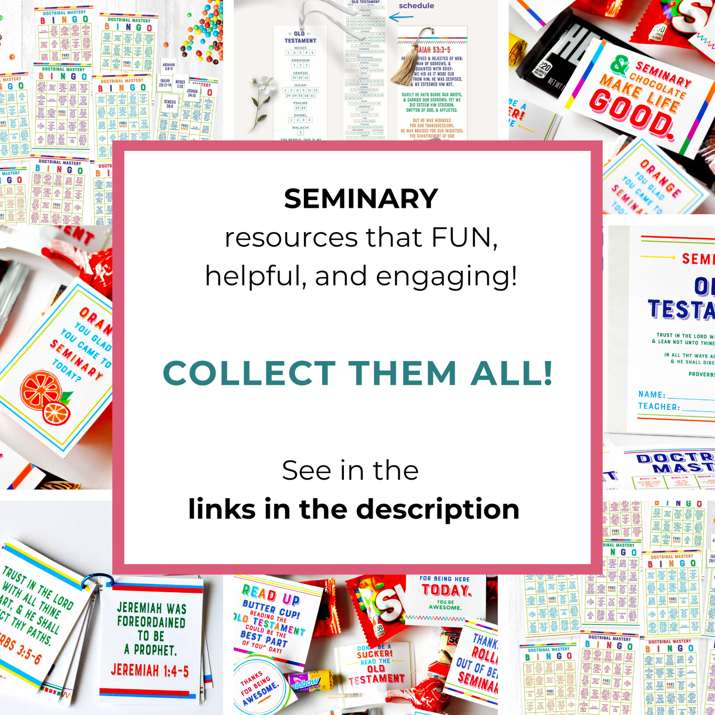 Old Testament Seminary  – Doctrinal Mastery Bingo Game Bundle