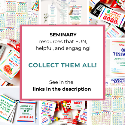 Old Testament Seminary  – Doctrinal Mastery Bingo Game Bundle