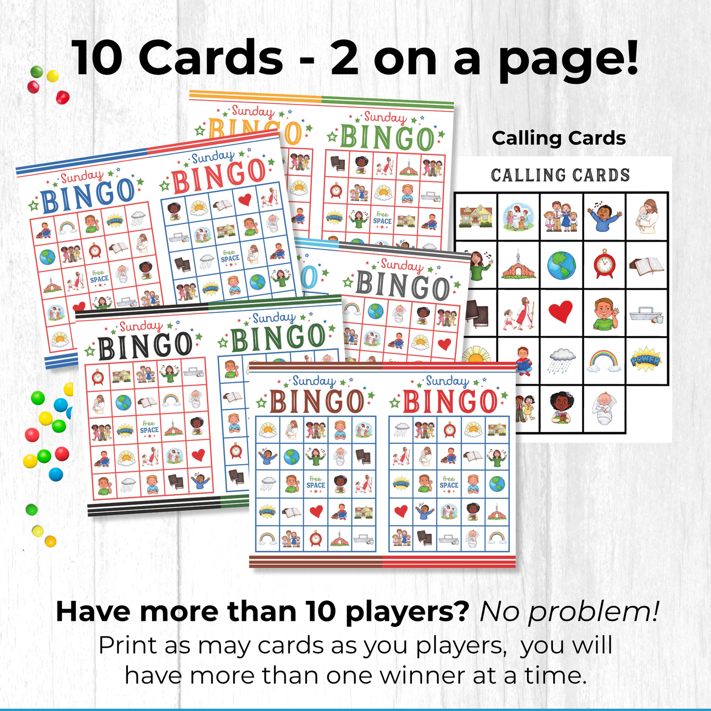 Kid's Sunday Activity Printable Kit – Memory Bingo Coloring and Activity Bundle for LDS Families