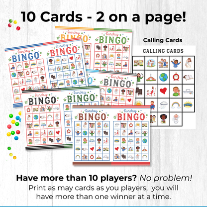 Kid's Sunday Activity Printable Kit – Memory Bingo Coloring and Activity Bundle for LDS Families