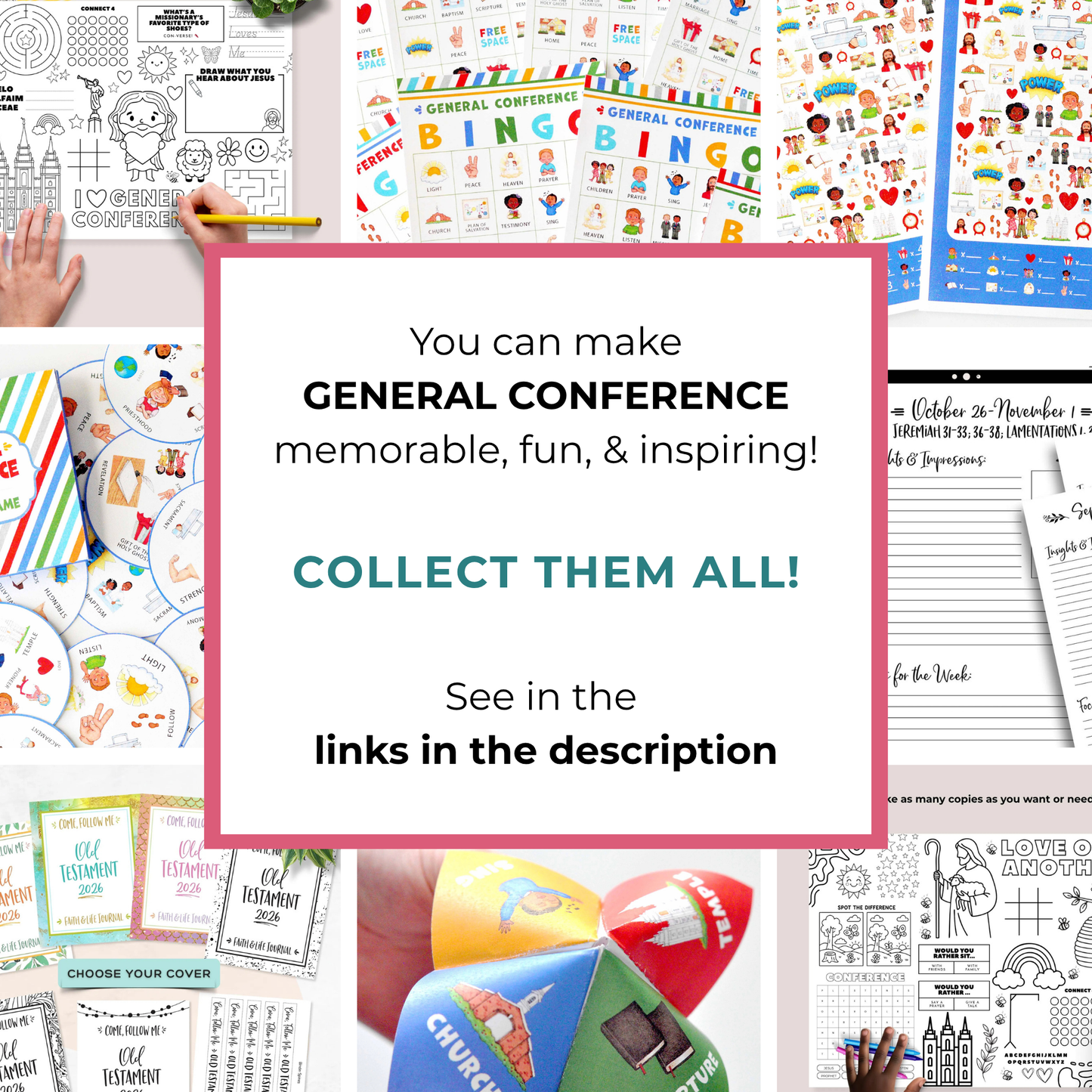 General Conference Matching Game – Spot It Style Card Game for Kids
