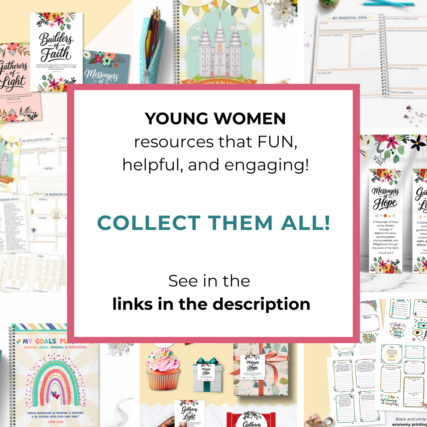 LDS Youth Goal Planner – Printable Activity Worksheets for Young Women