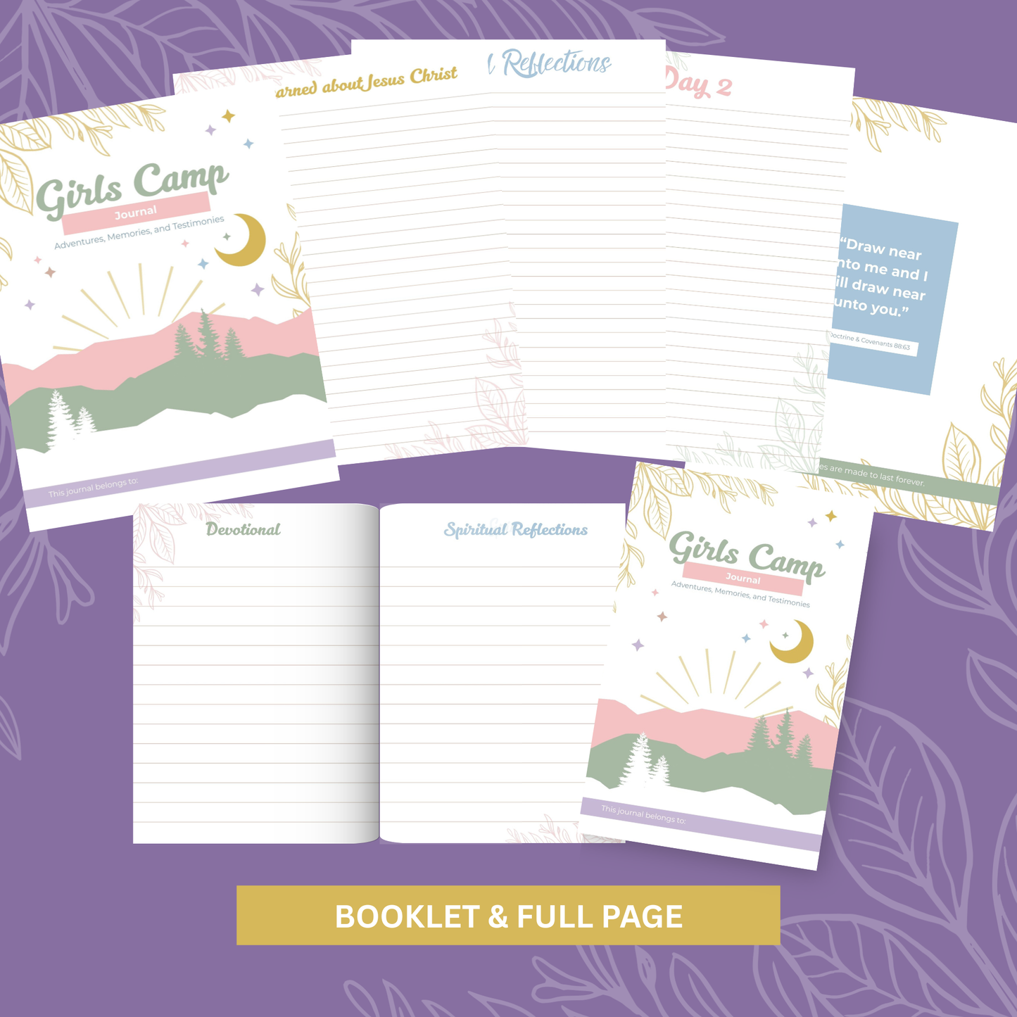 LDS Girls Camp Journal – Editable Printable Template for Young Women