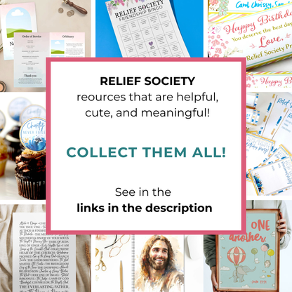 Relief Society Printable – Love Share Invite Poster Kit for Lessons and Bulletins