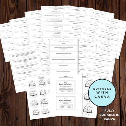 Scripture Card Printable – Lds Read Me When Jar with 72 Emotion Cards