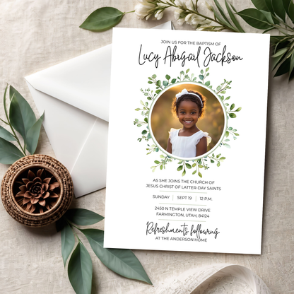Editable Baptism Invitation Template Digital Download LDS Ceremony Design Customizable Boy Or Girl Format Instant Access Printable DIY Home Printing Mormon Religious Event Sacred Occasion Celebration Personalized Invitation Collection