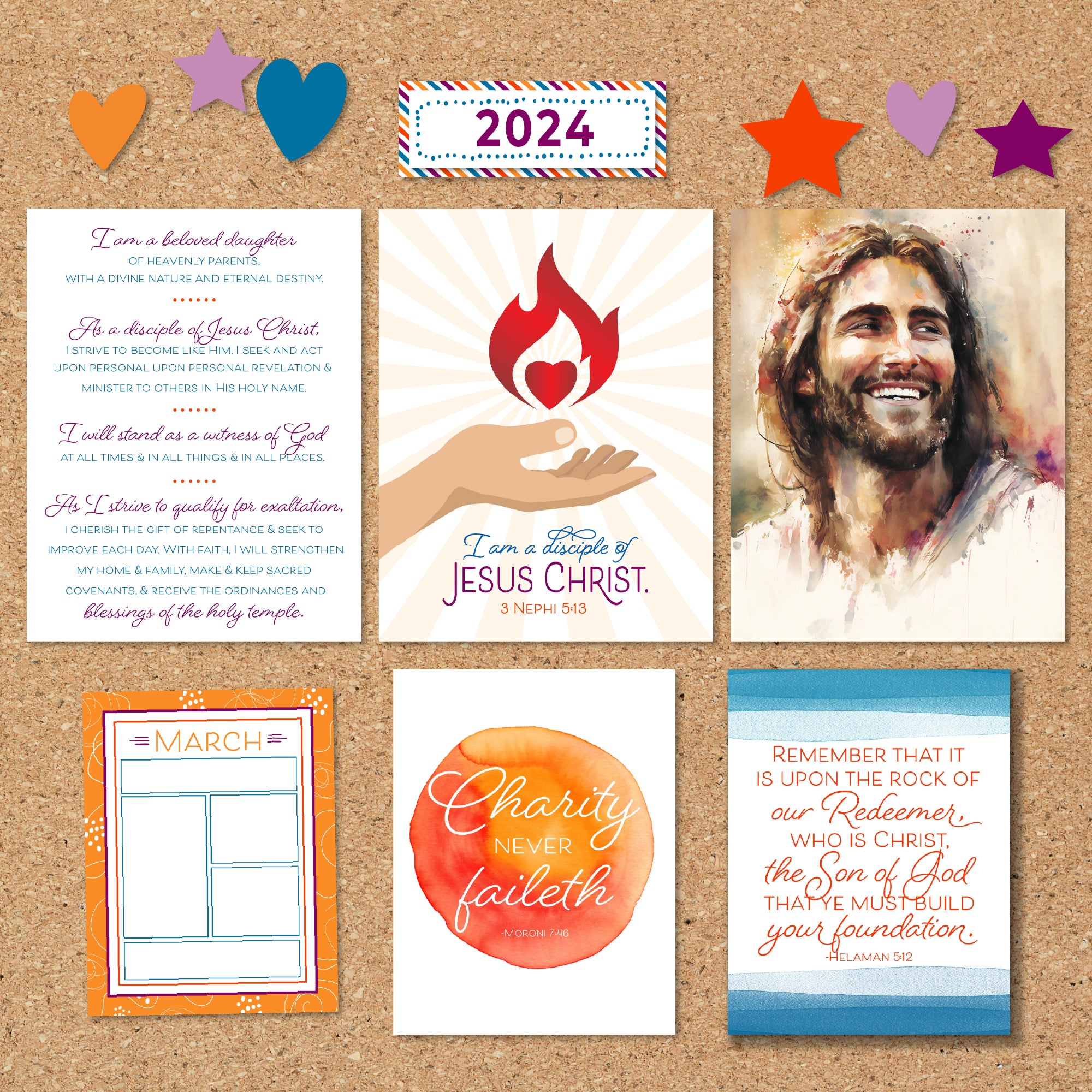 2024 LDS Young Women Theme Bulletin Board Kit I Am a Disciple of Jesus  Christ 3 Nephi 5:13 YW Bulletin Board Decorations 
