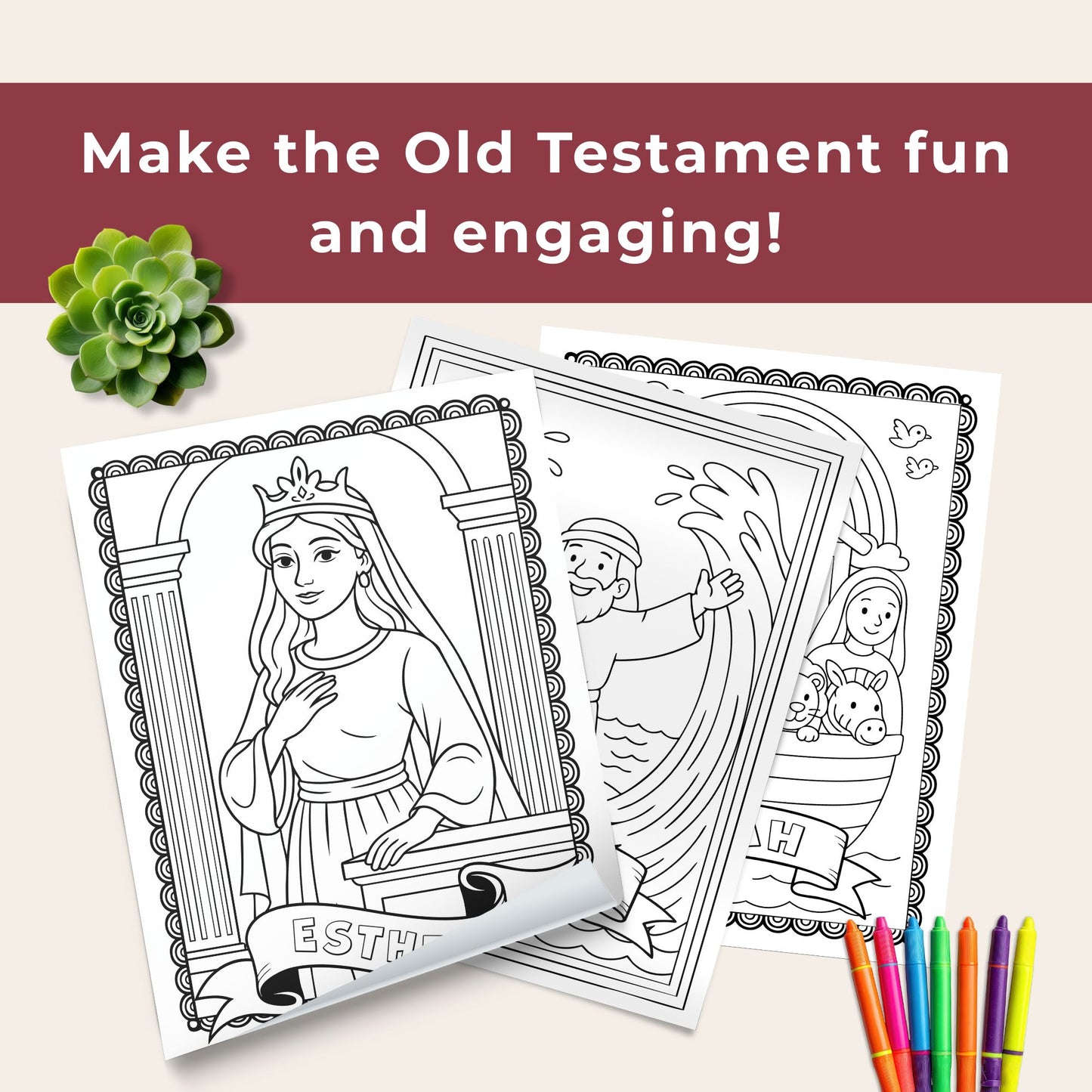 Old Testament Character Coloring Pages  | Come Follow Me 2026