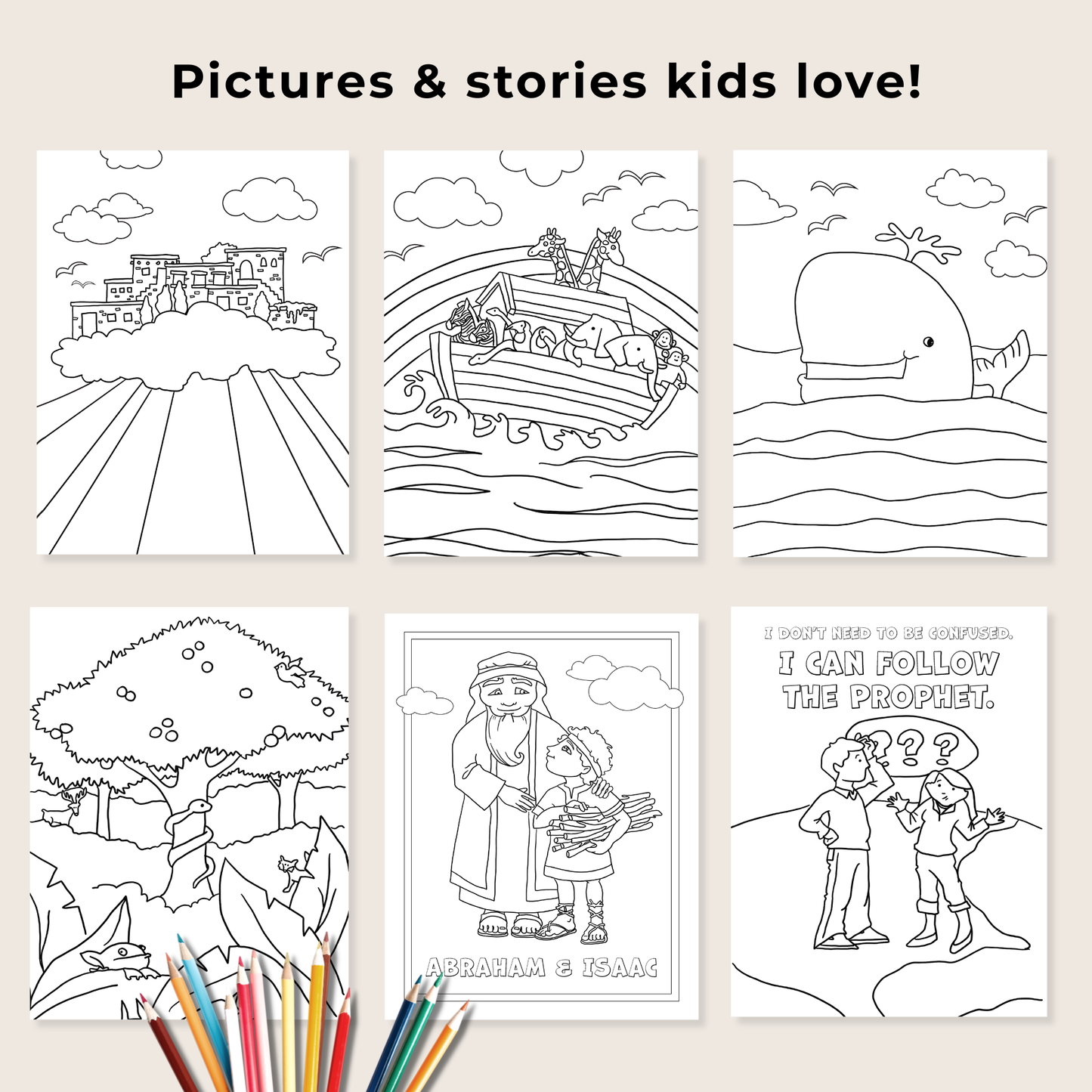 Christian Education Resources Kids Bible Coloring Activities Old Testament Stories Sunday School Materials Printable Pages Collection I Spy Activity Answer Key Included Church Children Ministry Tools Homeschool Curriculum Religious Learning
