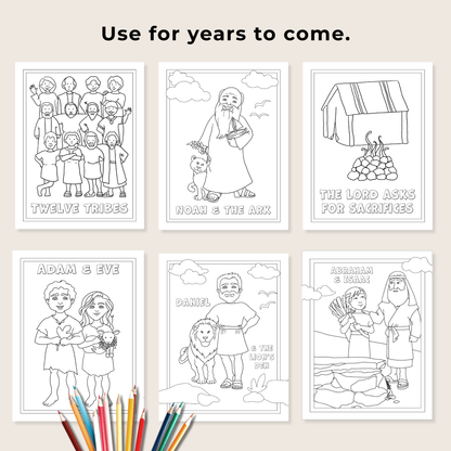Kids Bible Activities Old Testament Coloring Pages Sunday School Resources Christian Education Materials Church Children Ministry Tools Printable Activity Collection I Spy Game Answer Key Included Seventeen Pages Homeschool Religious