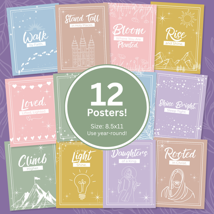 Girls Camp Posters – Printable LDS Youth Camp Tent Decoration