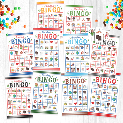 Religious Education Game Printable Sunday School Activity LDS Valiant Days Christian Bingo For Kids Church Classroom Resource Youth Group Game Instant Download Digital File Ten Unique Cards Calling Cards Included Perfect Family Worship Activity DIY Church