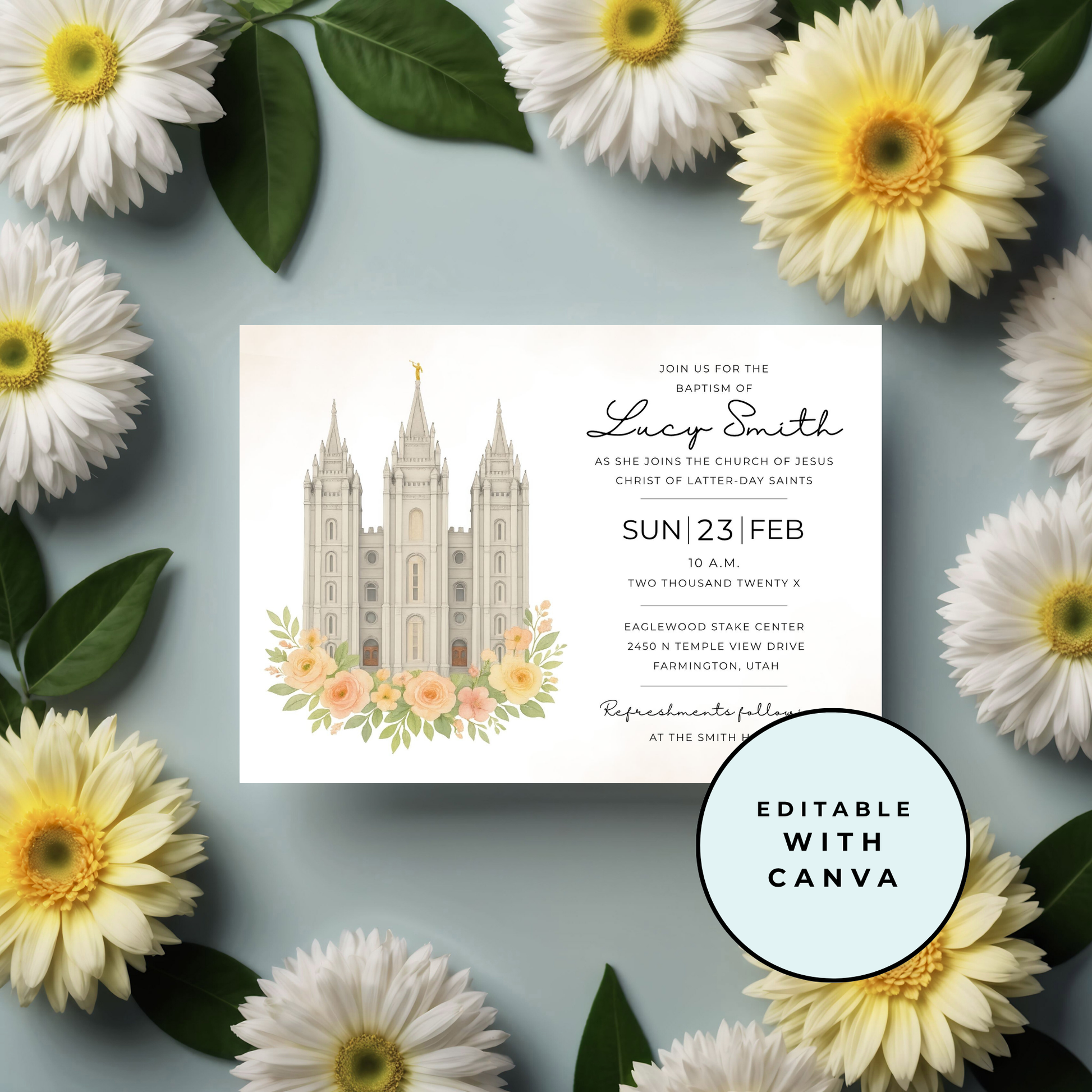 Primary President Planning Resource LDS Baptism Template Bundle Editable Canva Invitation Program Design Digital Download Instant Access Church Event Essential Customizable Religious Ceremony Package Perfect Parent Planning Tool DIY