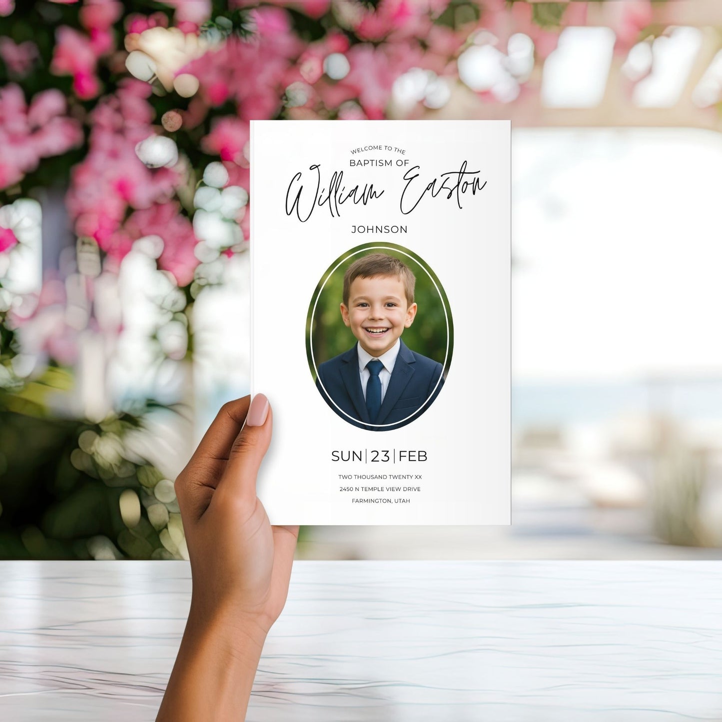 Editable Canva Baptism Template Bundle Digital Download LDS Invitation Program Set Matching Design Foldable Format Perfect Ceremony Preparation Instant Access Easy Customization Boys Girls Gender Neutral Style Latter-day Saints Mormon