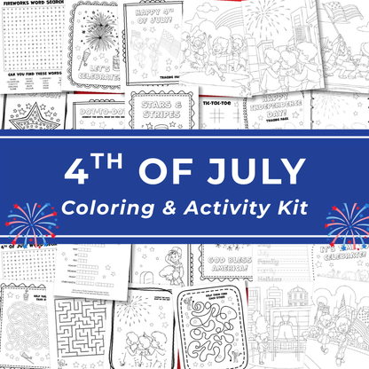 Independence Day Kids Activities Bundle Printable Coloring Pages Collection Party Games Entertainment Package Digital Download Instant Access Patriotic Theme Design Celebration Fun Educational Activities Home Entertainment Classroom Ready