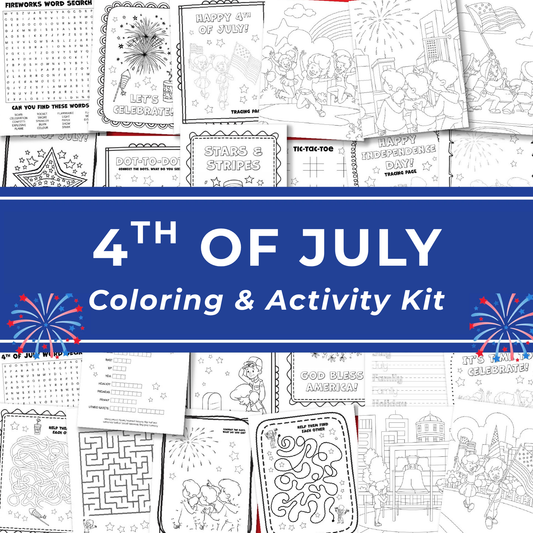 Independence Day Kids Activities Bundle Printable Coloring Pages Collection Party Games Entertainment Package Digital Download Instant Access Patriotic Theme Design Celebration Fun Educational Activities Home Entertainment Classroom Ready