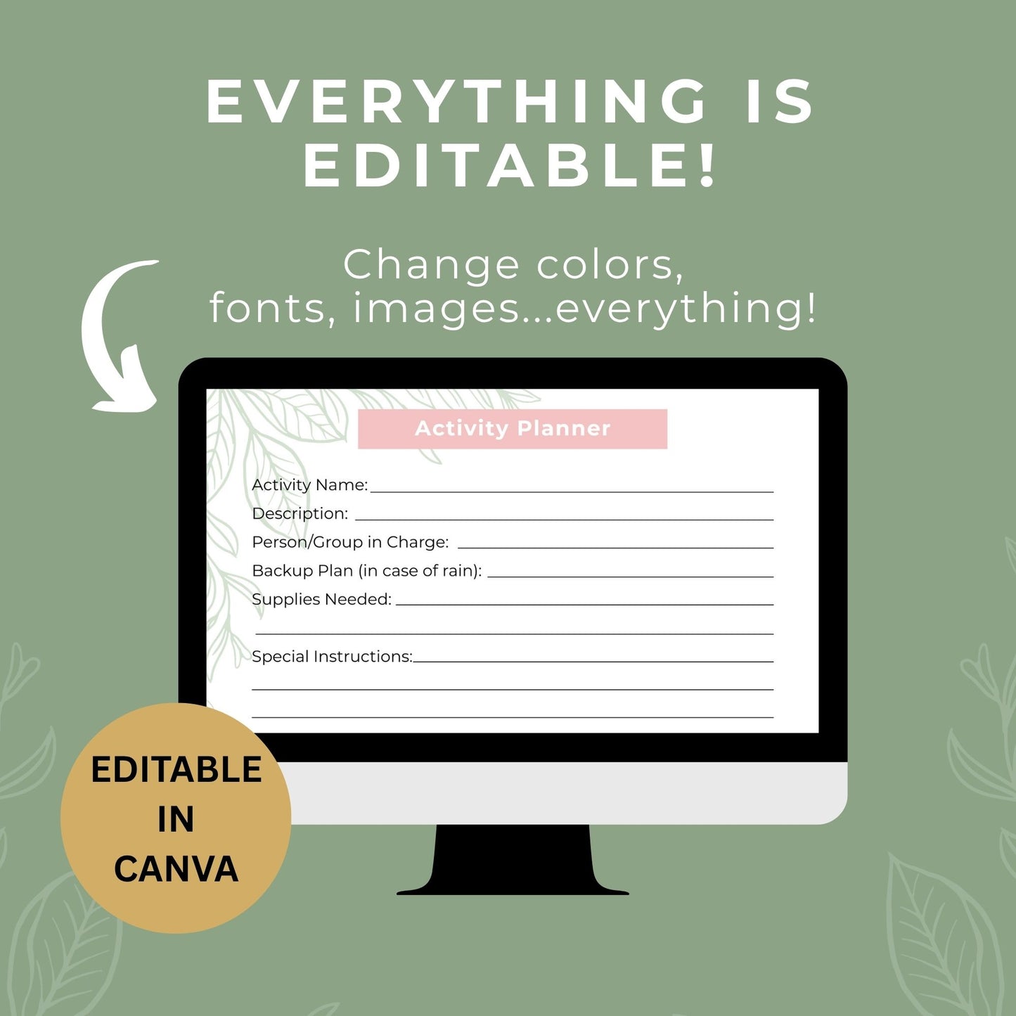 LDS Girls Camp Planner – Editable 2025 Leadership Organizer Template