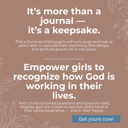 LDS Girls Camp Journal – Editable Printable Template for Young Women