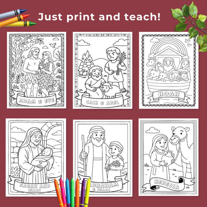 Old Testament Character Coloring Pages  | Come Follow Me 2026