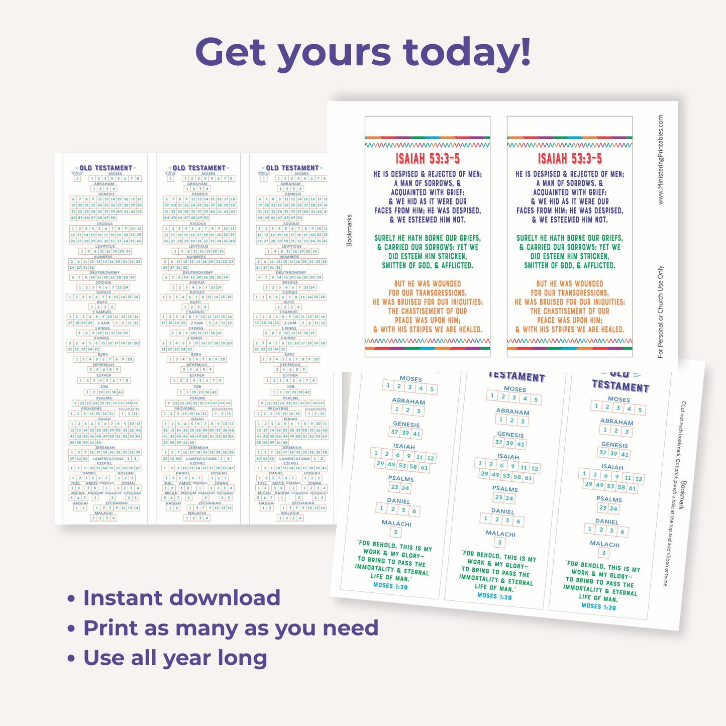 Old Testament Seminary Printable Bundle