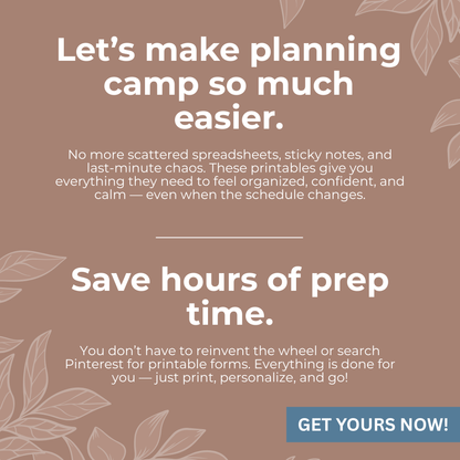 LDS Girls Camp Printable Bundle – Complete Planning Kit with Journal & Songbook