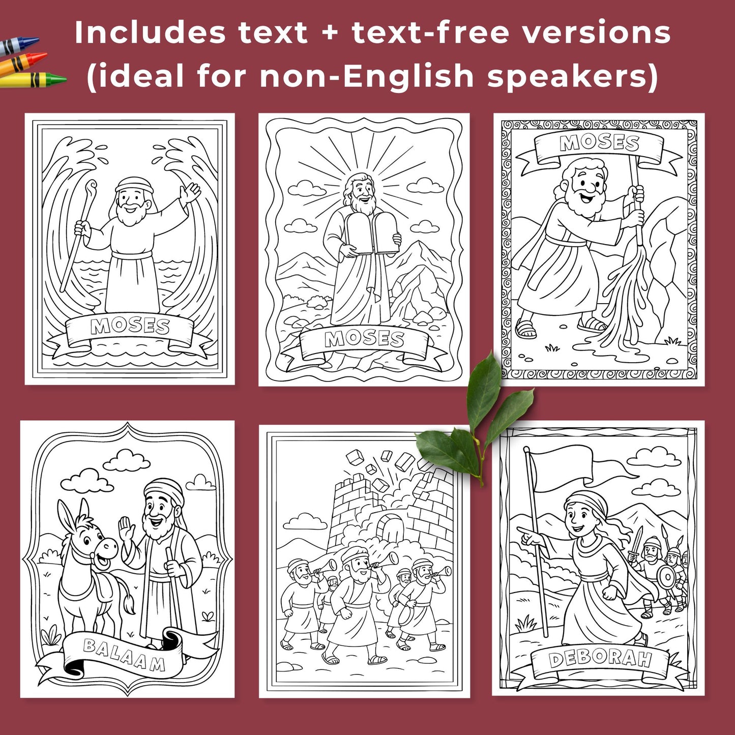 Old Testament Character Coloring Pages  | Come Follow Me 2026