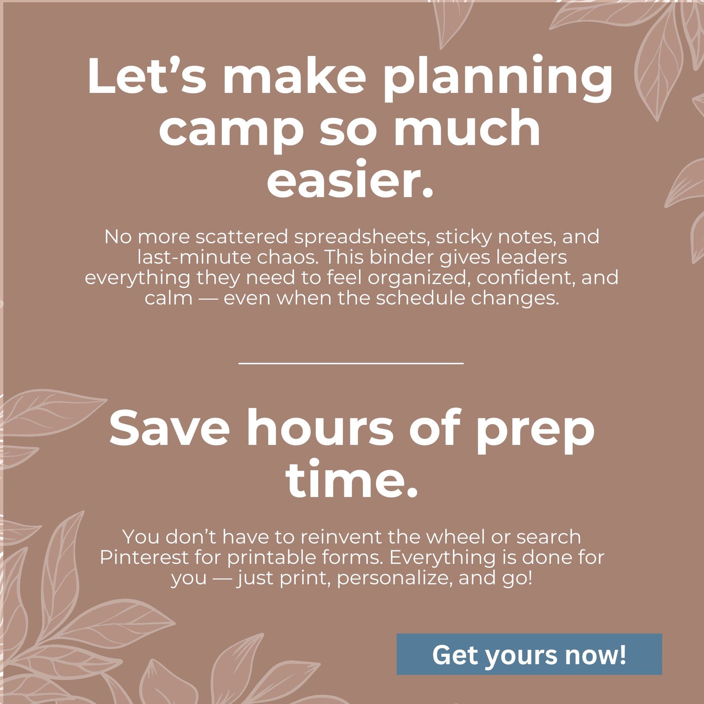 LDS Girls Camp Planner – Editable 2025 Leadership Organizer Template