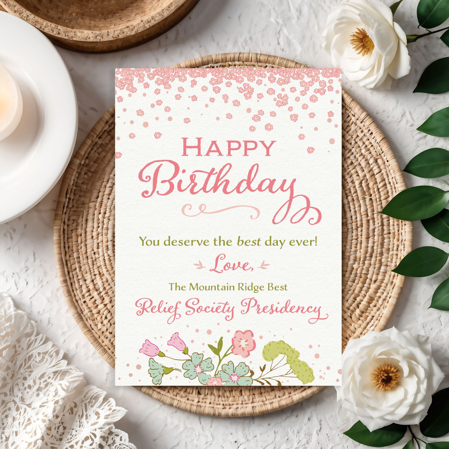 Custom Ward Birthday Card Digital Download Printable Church Women Gift Personalized Ward Name Design Instant Access Faith Based Greeting Card Sisterhood Celebration Easy Print Format Church Organization Birthday Gift Women Auxiliary Group
