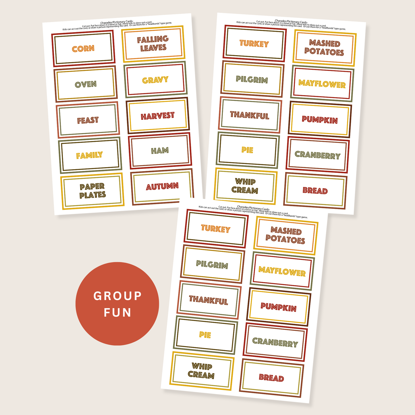 Thanksgiving Printable Activity – 5 Gratitude Games for Family Fun