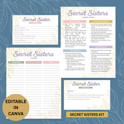 LDS Girls Camp Printable Bundle – Complete Planning Kit with Journal & Songbook