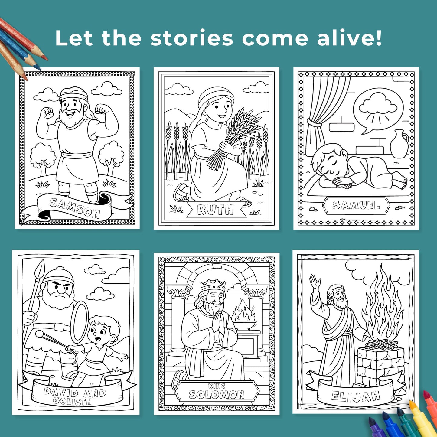 Old Testament Character Coloring Pages  | Come Follow Me 2026
