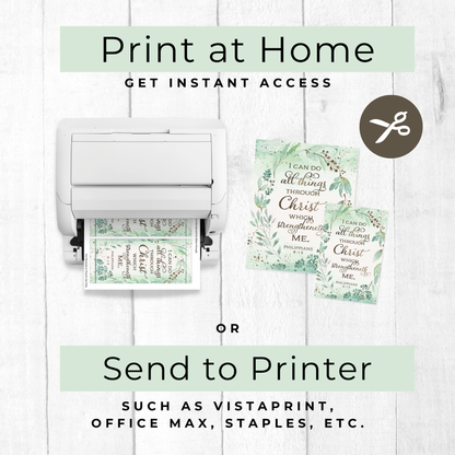 Bible Verse Printable – Philippians 413 Kit with Phone Wallpaper