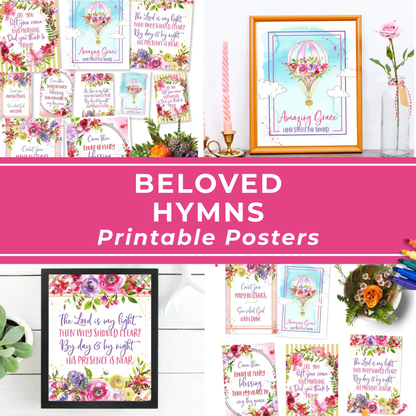 Christian Wall Art Printable Gospel Home Styling Collection Faith Based Gift Set Instant Download Multiple Size Options Amazing Grace Hymn Lyrics Come Thou Fount Inspirational Message Display Religious Typography Design Ready To Frame