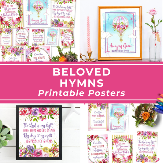 Christian Wall Art Printable Gospel Home Styling Collection Faith Based Gift Set Instant Download Multiple Size Options Amazing Grace Hymn Lyrics Come Thou Fount Inspirational Message Display Religious Typography Design Ready To Frame