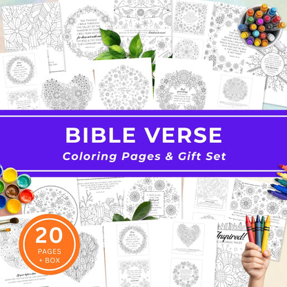 Printable Bible Verse Coloring Pages Twenty Christian Scripture Sheets Digital Download Instant Access Religious Activity For Adults And Kids King James Version Verses Inspirational Faith Based Art Creative Meditation Gift Sunday School