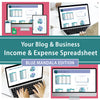 Your Business and Blog Income and Expense Tracker - Blue Mandala Edition