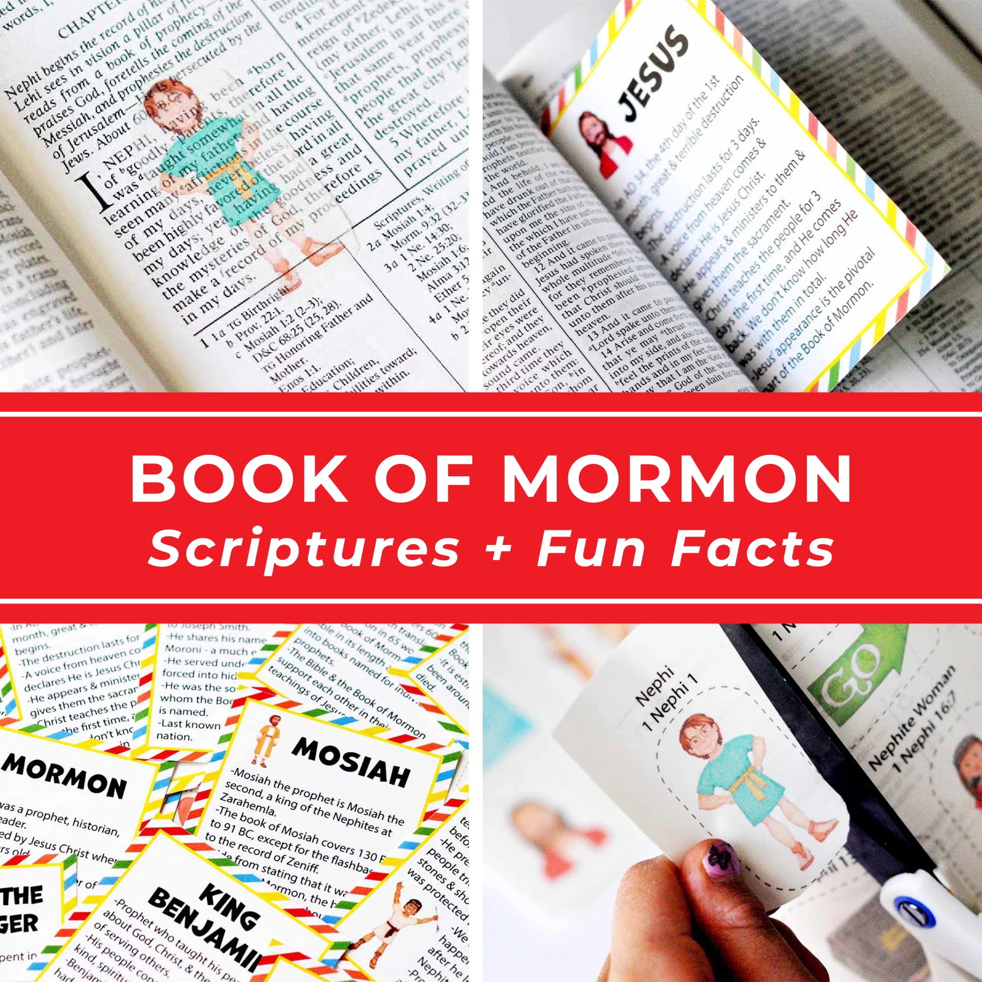 Book Of Mormon Scripture Study Kit For Kids LDS Primary Activity Set With Fun Fact Cards Teaching Tool Family Worship Time Engagement Resource Prophet Stories Learning Collection Church Lesson Aid Youth Education Material Religious Study