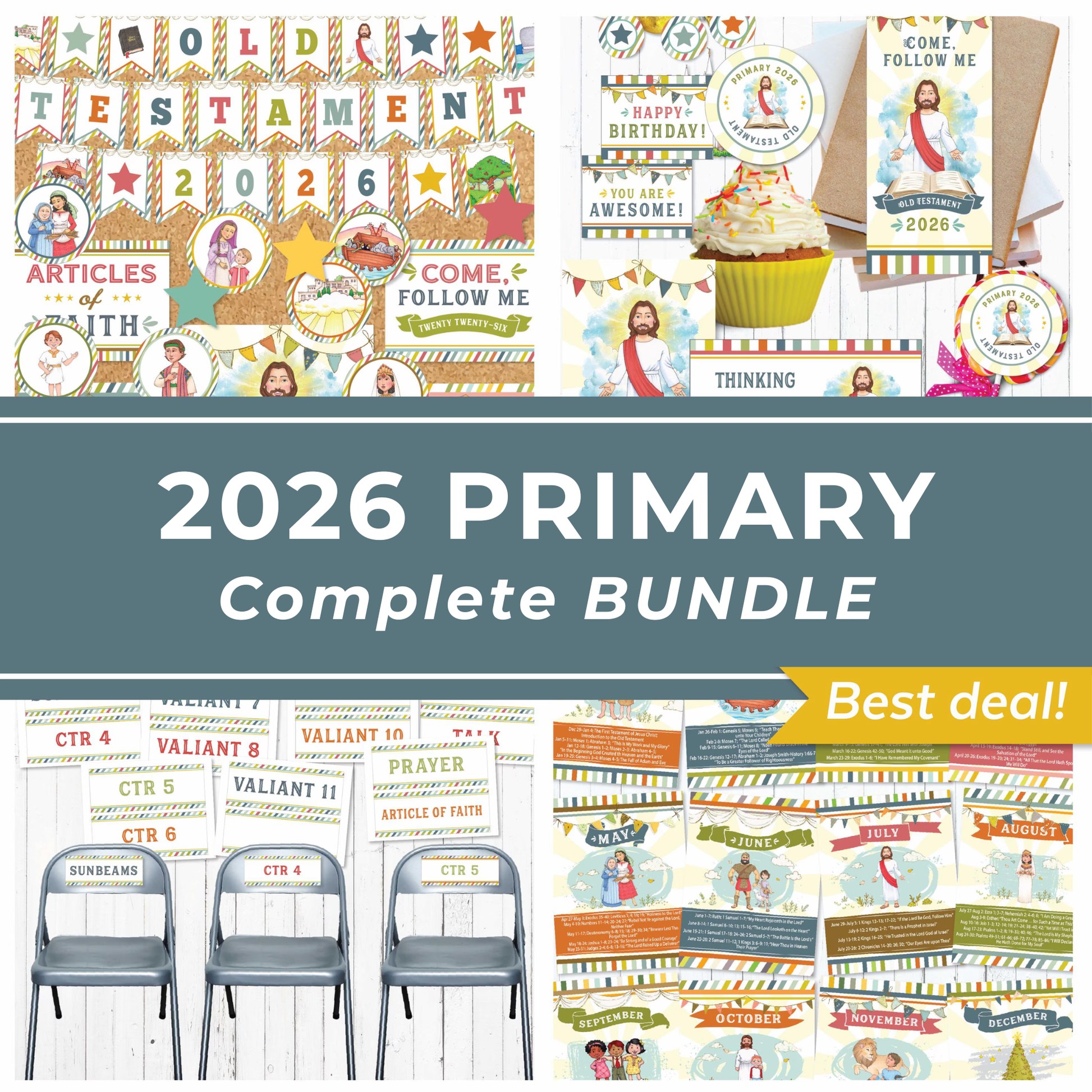 Primary Teaching Bundle 2026 Complete Old Testament Kit Come Follow Me Resources Printable Collection Editable Templates Instant Download Bulletin Board Materials Classroom Decoration Door Signs Posters Gift Ideas Sunday School Lesson