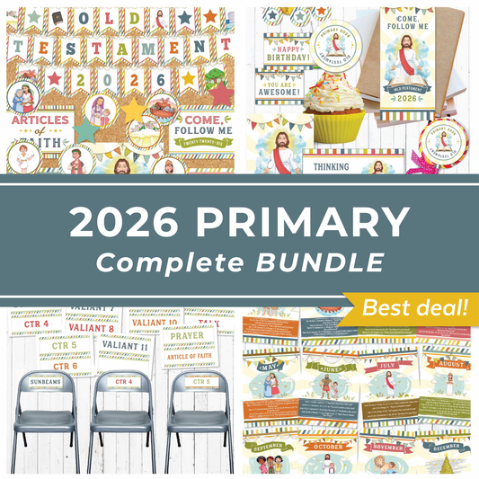 Primary Teaching Bundle 2026 Complete Old Testament Kit Come Follow Me Resources Printable Collection Editable Templates Instant Download Bulletin Board Materials Classroom Decoration Door Signs Posters Gift Ideas Sunday School Lesson