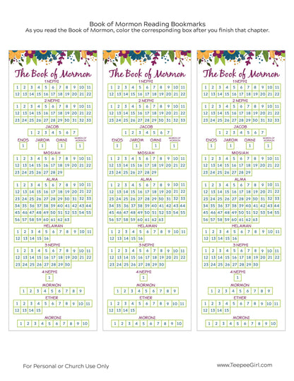 Study Tracker Printable Bookmark Digital Download Reading Progress Chart Scripture Checklist Format Spiritual Growth Motivation Tool Three Bookmarks Per Page Ward Gift Distribution Youth Program Material Family Devotional Aid Personal Study