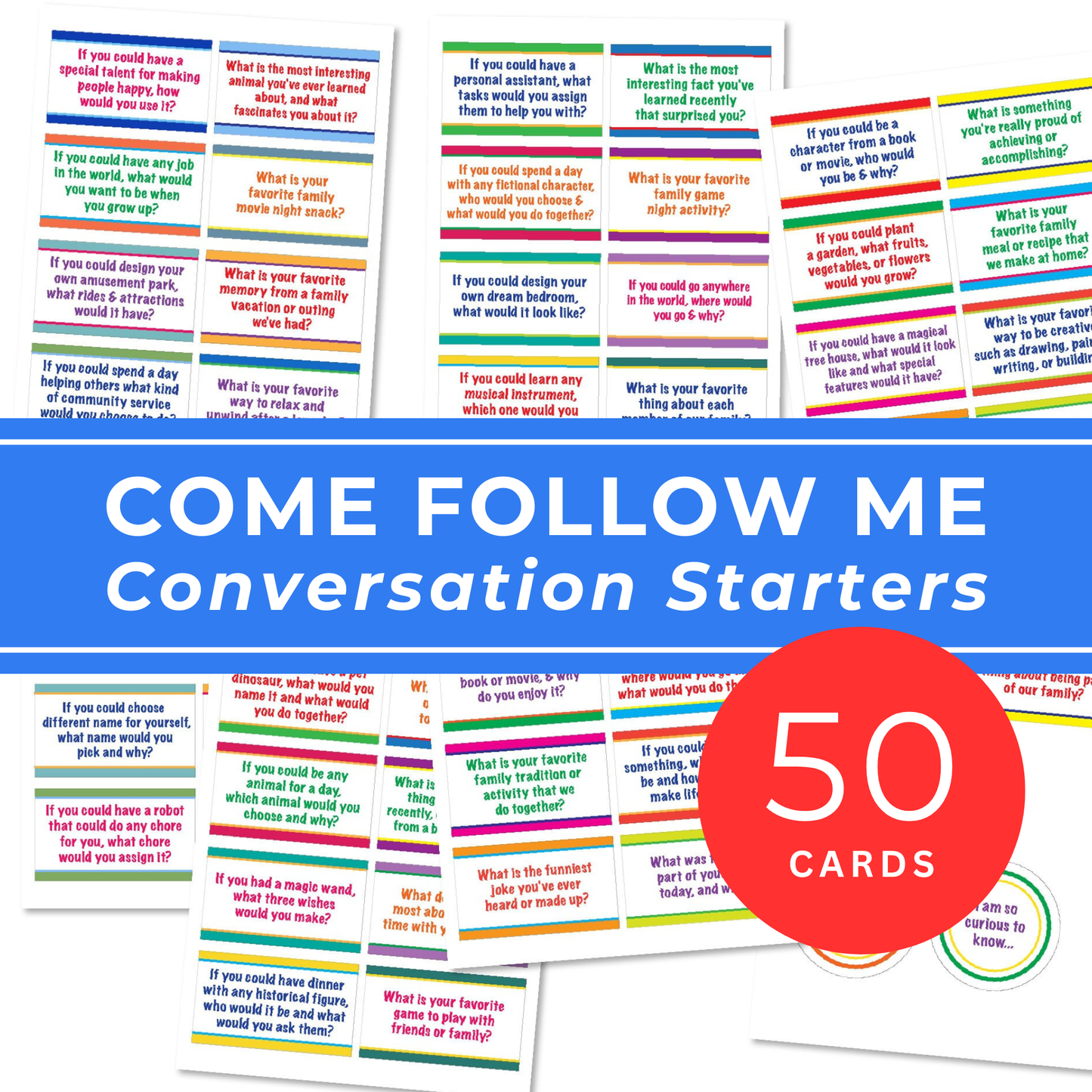 Family Home Evening Game LDS Conversation Starter Cards Mormon Family Activity Bundle Meaningful Discussion Prompts Spiritual Family Connection Tool Dinner Table Conversation Cards Youth Group Discussion Game Relief Society Activity Ideas