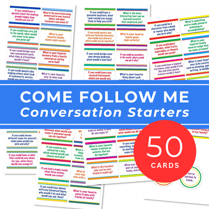 Family Home Evening Game LDS Conversation Starter Cards Mormon Family Activity Bundle Meaningful Discussion Prompts Spiritual Family Connection Tool Dinner Table Conversation Cards Youth Group Discussion Game Relief Society Activity Ideas