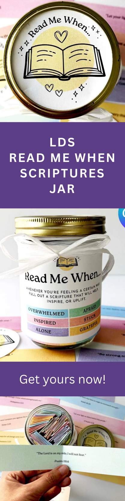 Scripture Card Printable – Lds Read Me When Jar with 72 Emotion Cards