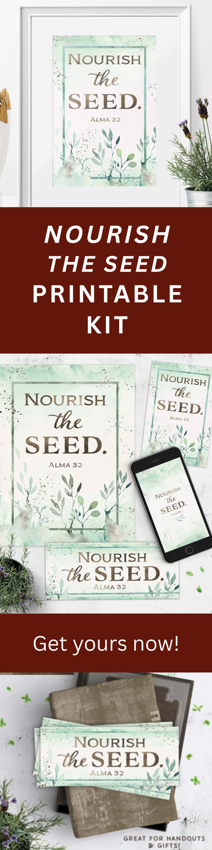 Faith Printable Wall Art – Nourish the Seed Lesson Kit & Phone Wallpaper