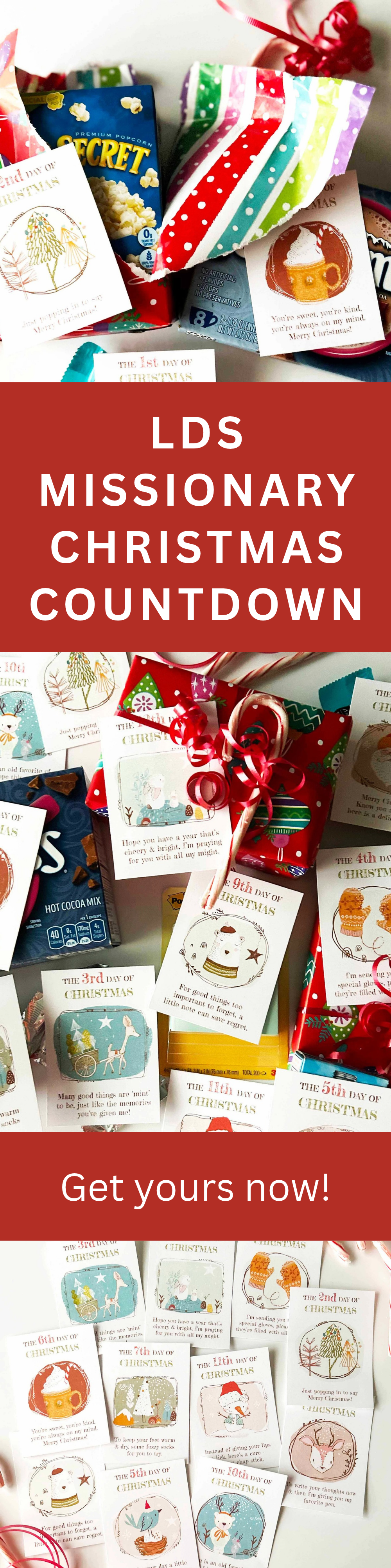 12 Days Christmas Missionary Gift Tags for LDS Care Packages