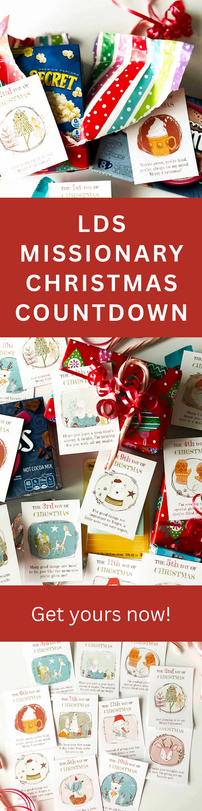 12 Days Christmas Missionary Gift Tags for LDS Care Packages