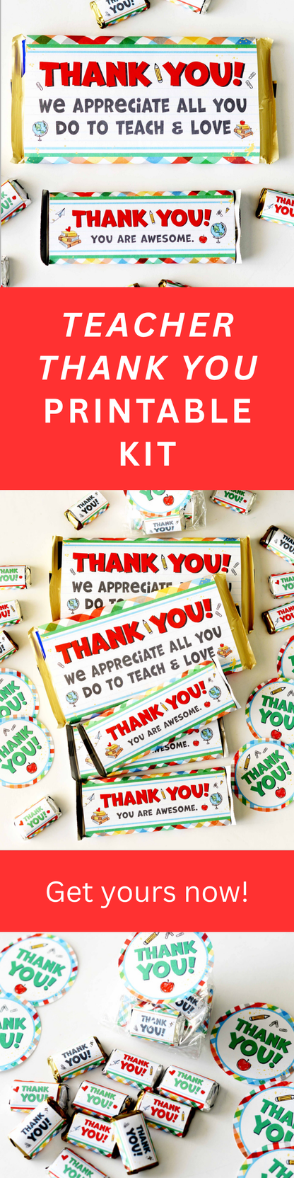 Teacher Appreciation Gift Printable – Easy Last Minute Thank You Kit
