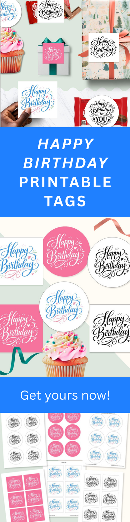 Printable Birthday Tag – Instant Download Pdf for Quick Party Favors