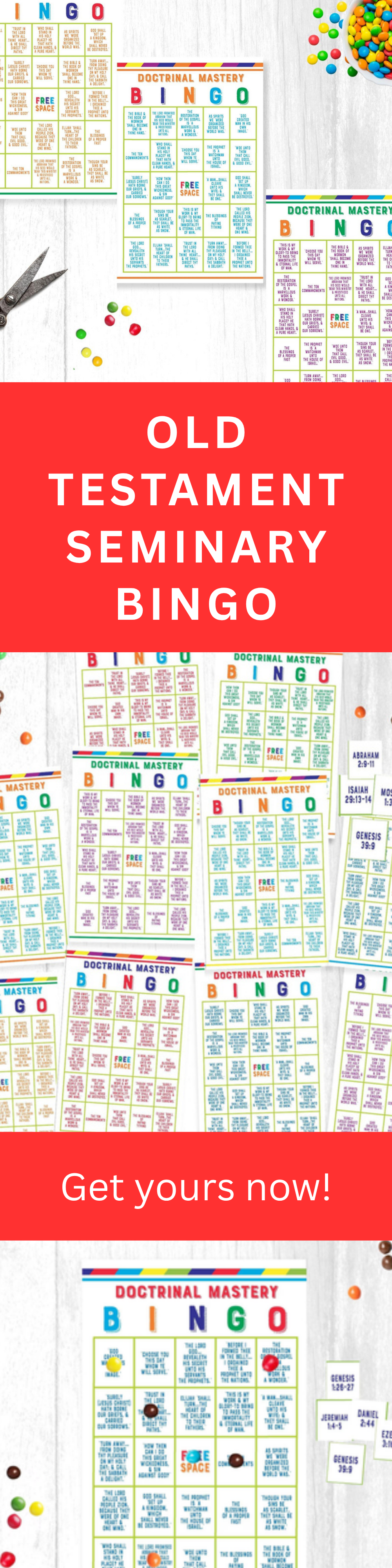 Seminary Bingo Game – Old Testament Doctrinal Mastery Review Printable